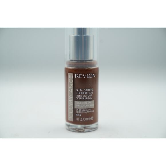 Revlon Illuminance Skin-Caring Foundation 605 + 501 1oz Duo Pack 5% Squalane - Picture 11 of 12